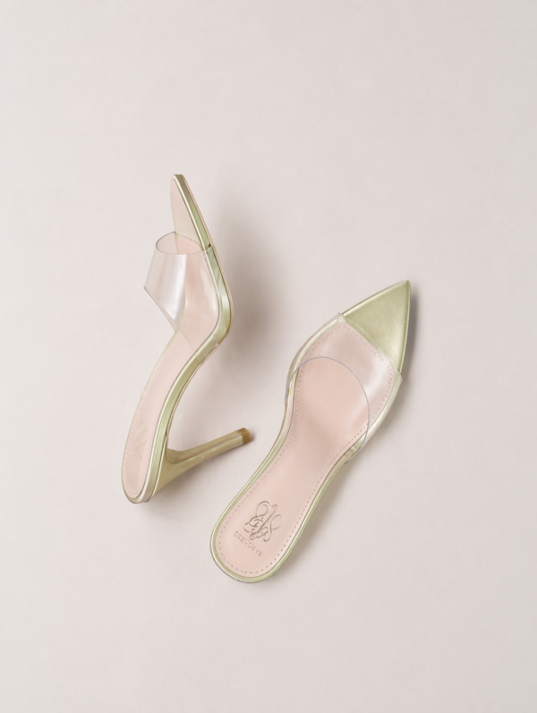 Golden Transparent Shoes